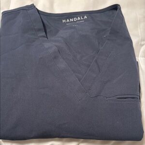 Mandala Gray Scrub Top